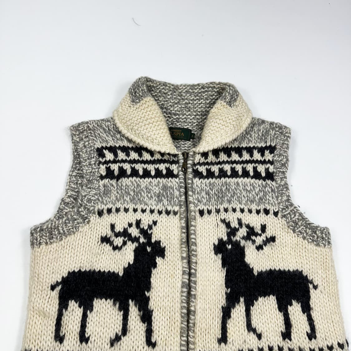 JPN 재팬빈티지 클래식 코위찬 니트 베스트 조끼 L 상품이미지2