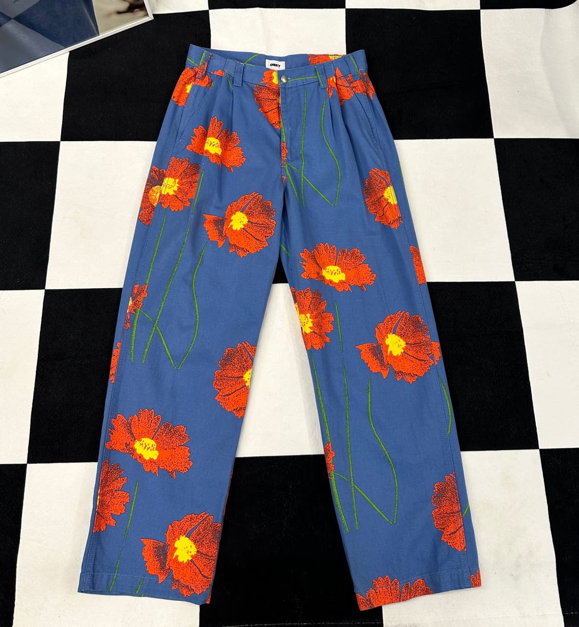 폴른 플라워 핀턱 팬츠 32  상품이미지3