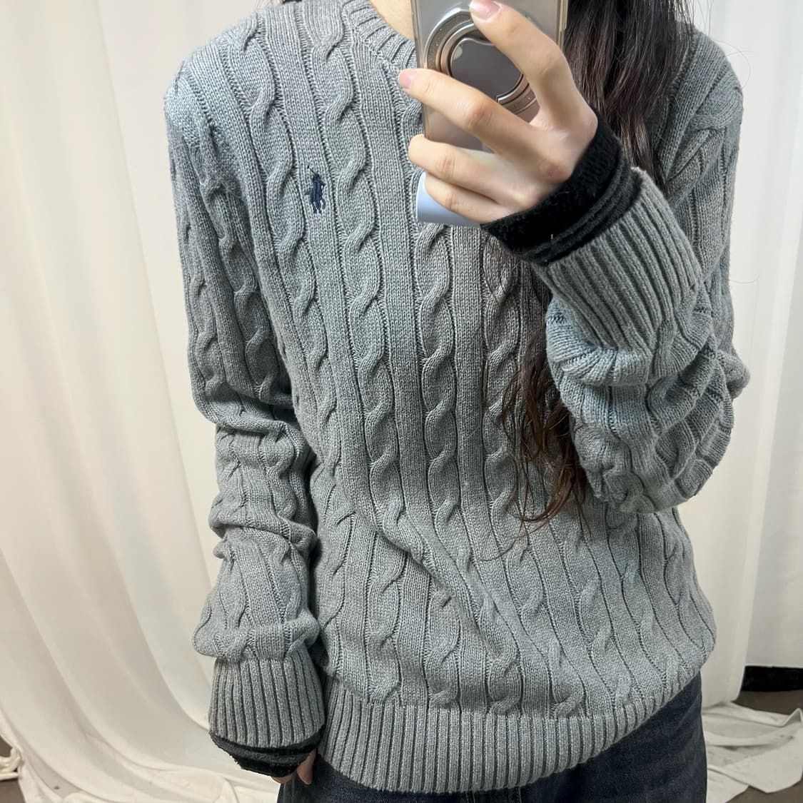 Polo Grey Cable Knit 상품이미지3