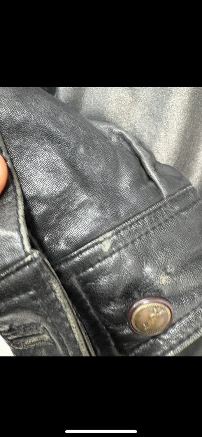 입생로랑 밍크퍼 카라 디테일 가죽자켓 (퍼 탈부착 가능) H1948 상품이미지10