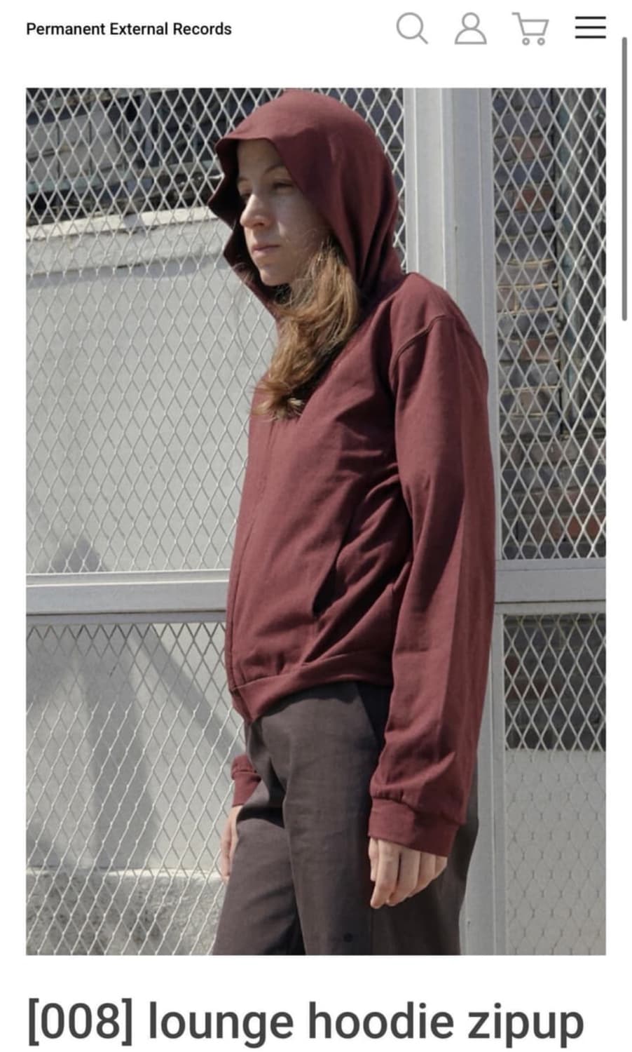 머듈 라운지 후드집업 hoodie zipup 버건디 상품이미지1