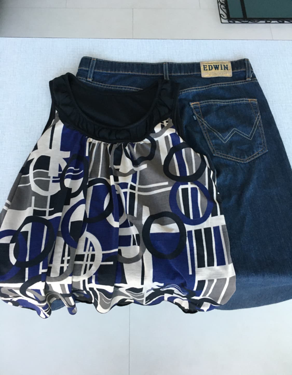 vintage geo print top 상품이미지4