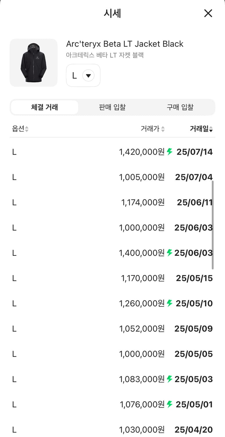 (새상품급) 아크테릭스 베타 LT 자켓 블랙 L 상품이미지2