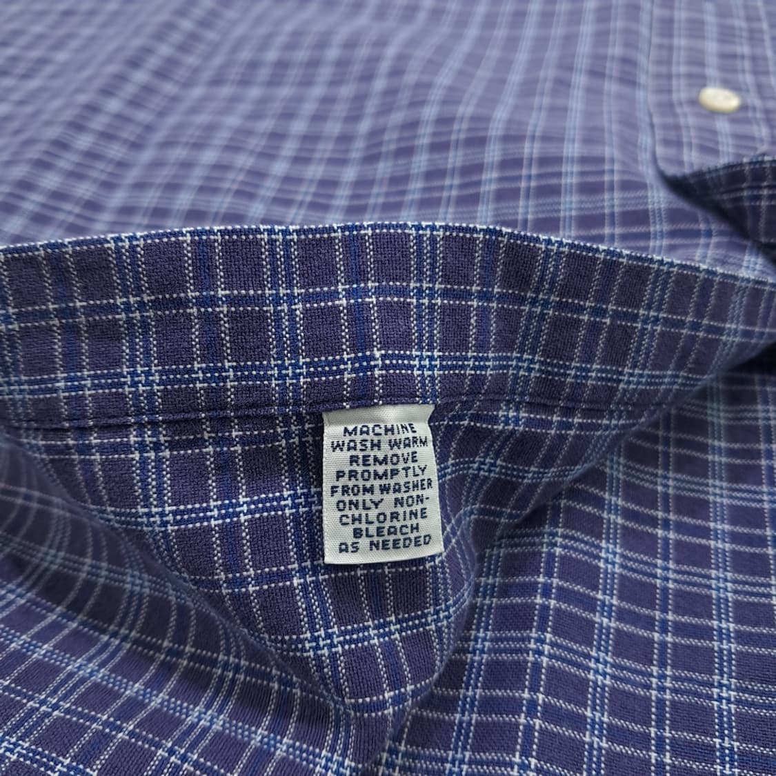 CN753 2XL 폴로 랄프로렌 네이비잉크 스몰타탄체크 긴팔 셔츠 남방 상품이미지6