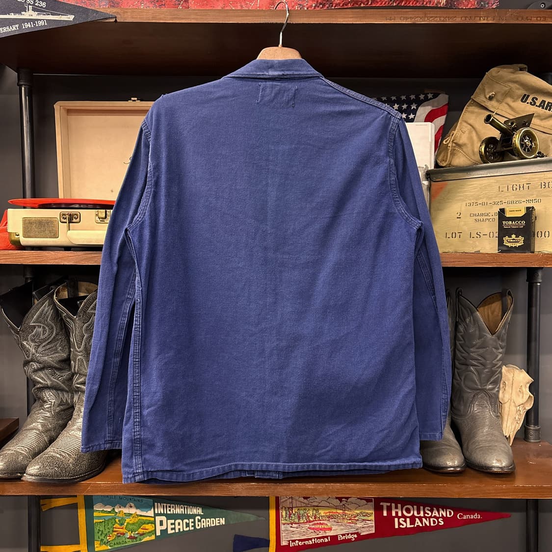 70~80s 빈티지 스웨디시 노치드라펠 워크 블레이저 자켓 N1303 상품이미지2