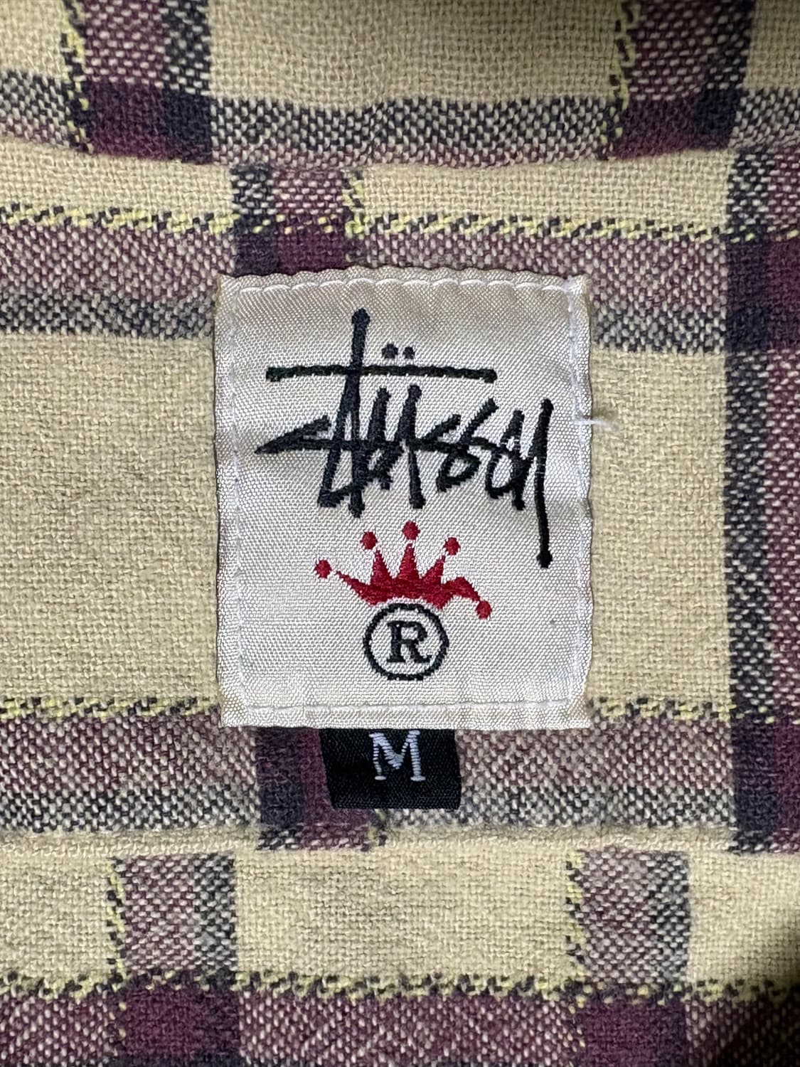 (M) 90s 스투시 크라운택 체크 셔츠 상품이미지3