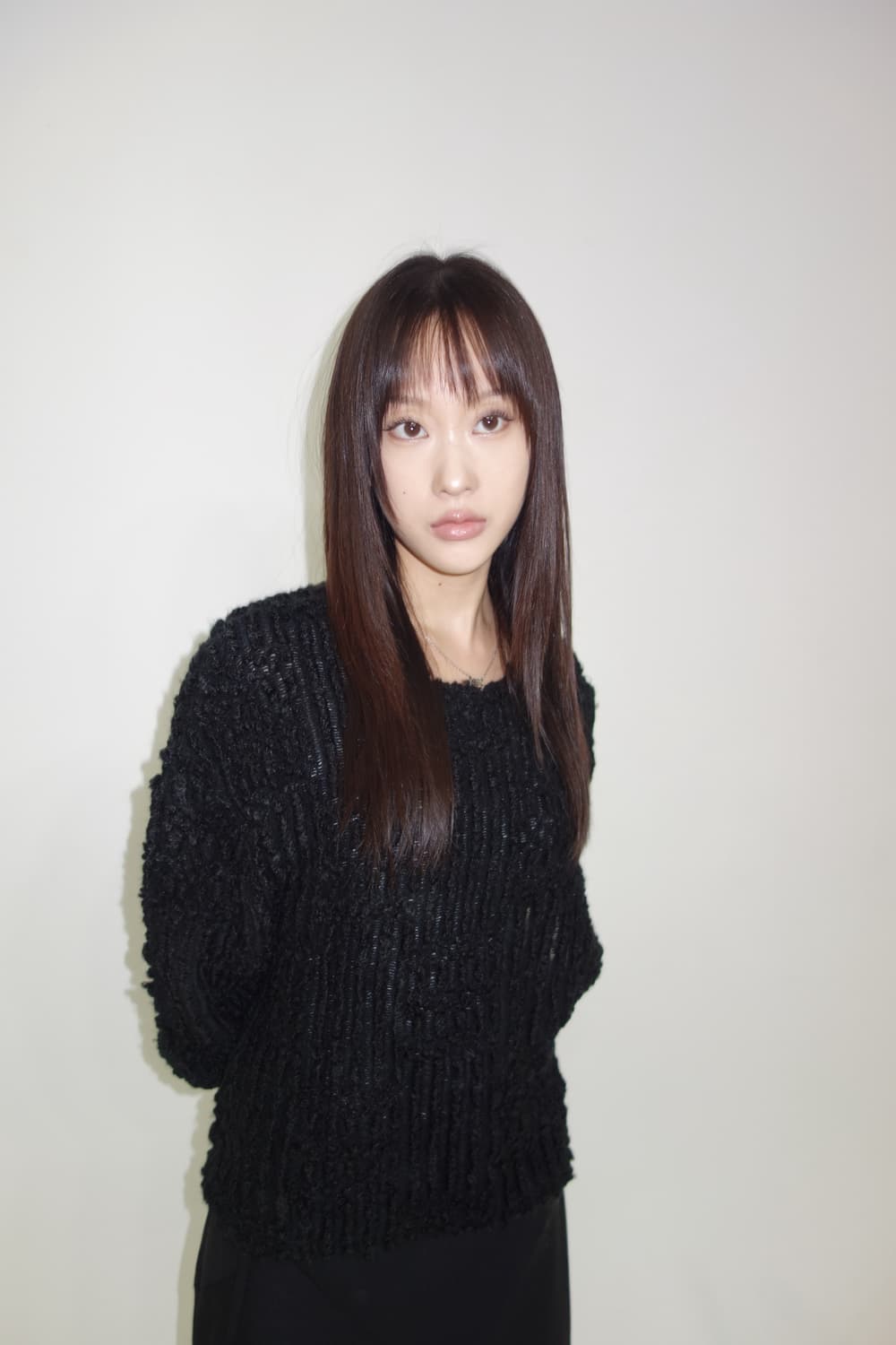 비대칭 니트 슬리브 상품이미지2