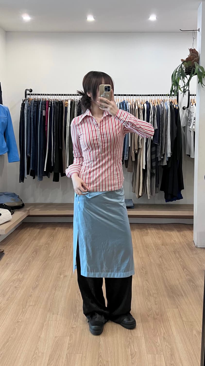 BENETTON 베네통 풀오버 스트라이프 셔츠 상품이미지2