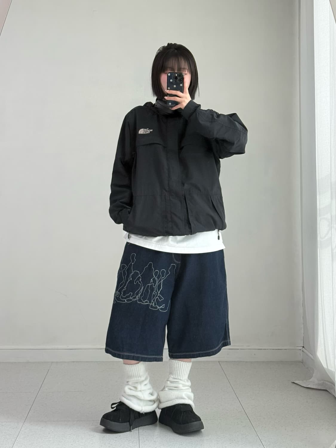 노스페이스 블랙 포켓 바람막이 상품이미지4