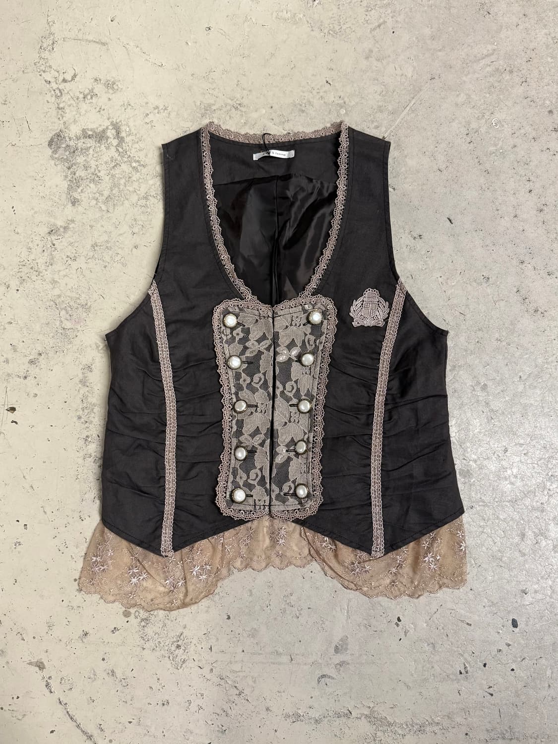 Axes femme 엑시즈팜 진주버튼 레이스 베스트 상품이미지2