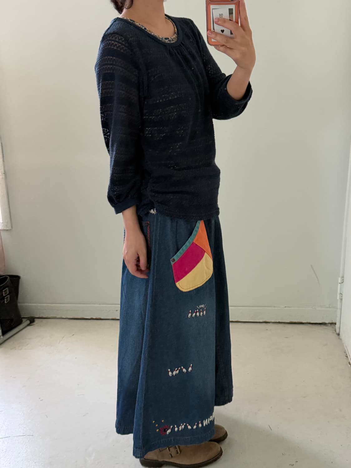 일본빈티지 플라워 레이어드 롱슬리브  상품이미지3