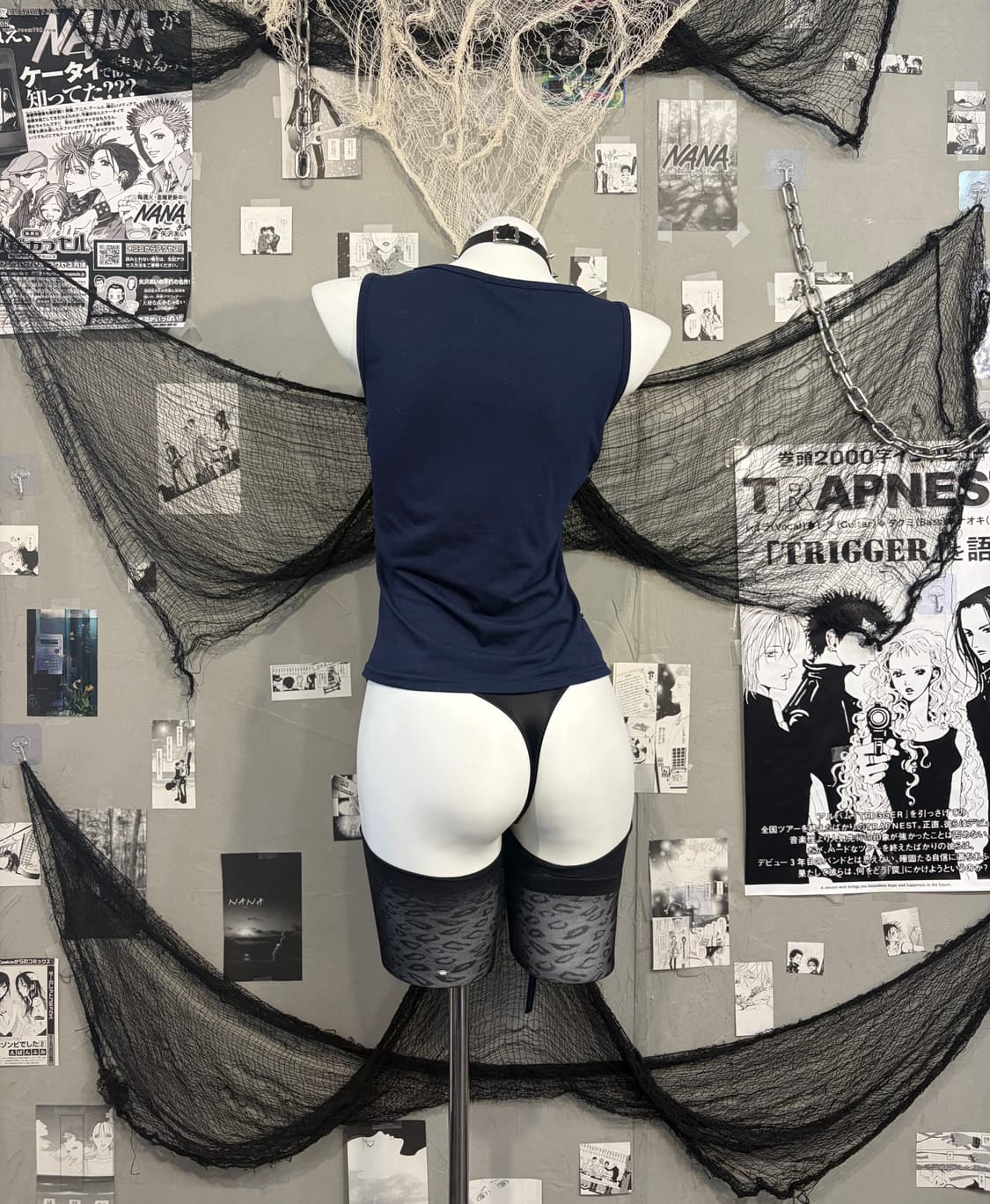 Y2K lettering Glitter sleeveless 상품이미지3