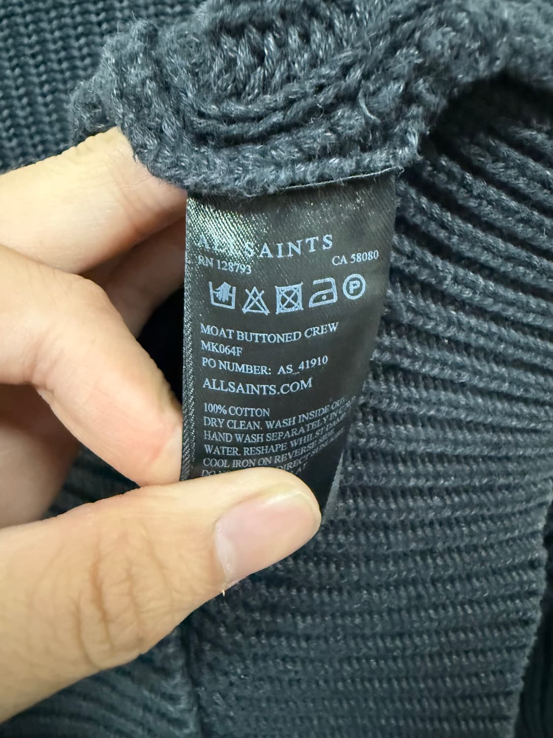 올세인츠 모트버튼 니트  상품이미지4