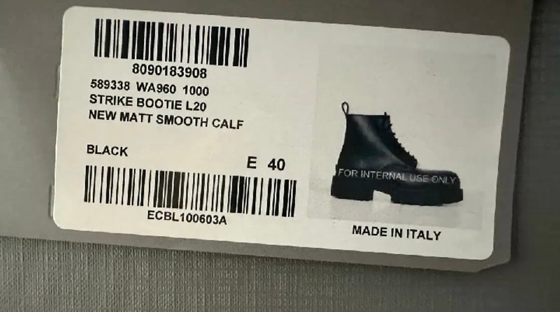 발렌시아가 스트라이크 레이스업 부츠 40 상품이미지2