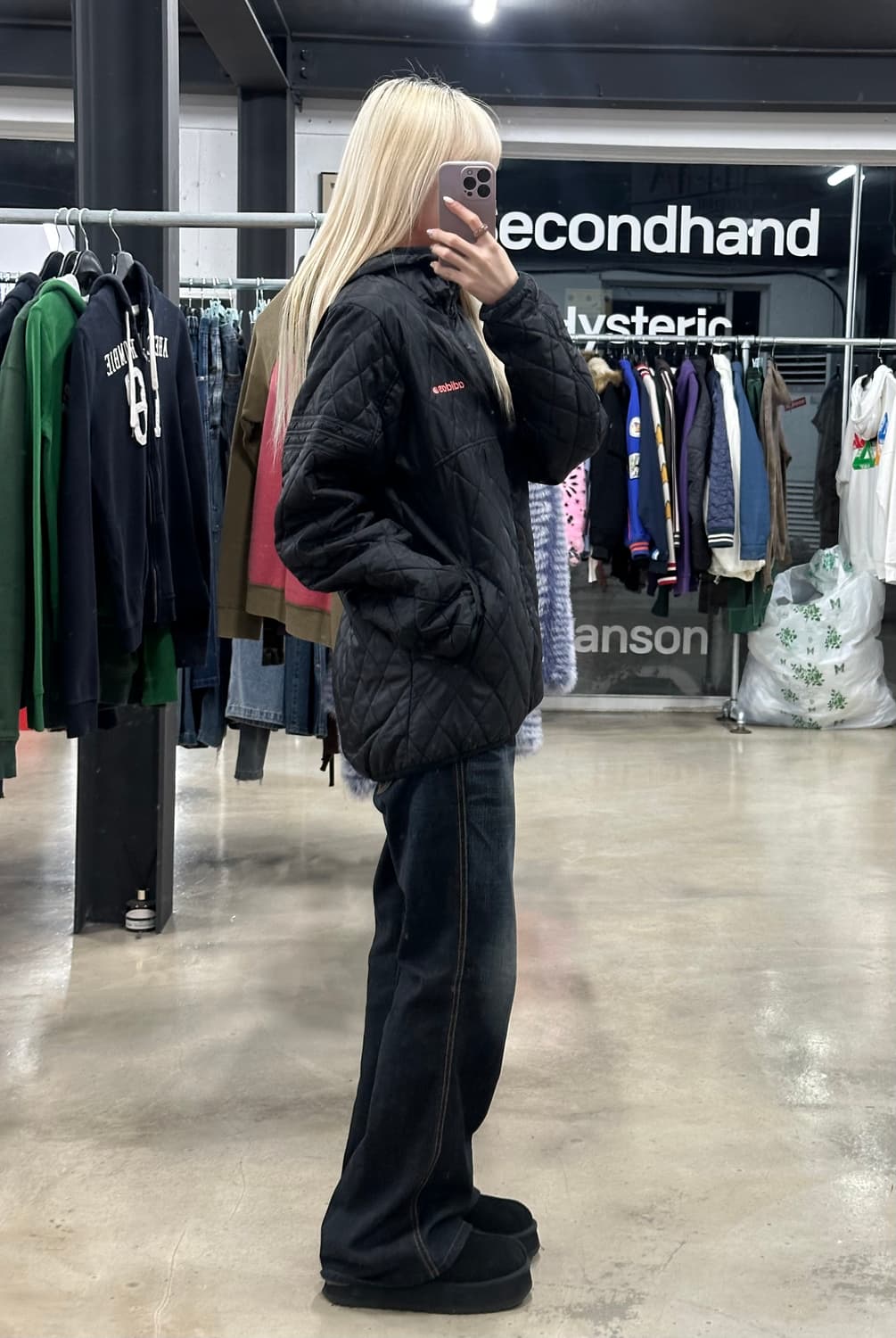 아디다스 퀄팅 누빔 집업 상품이미지2