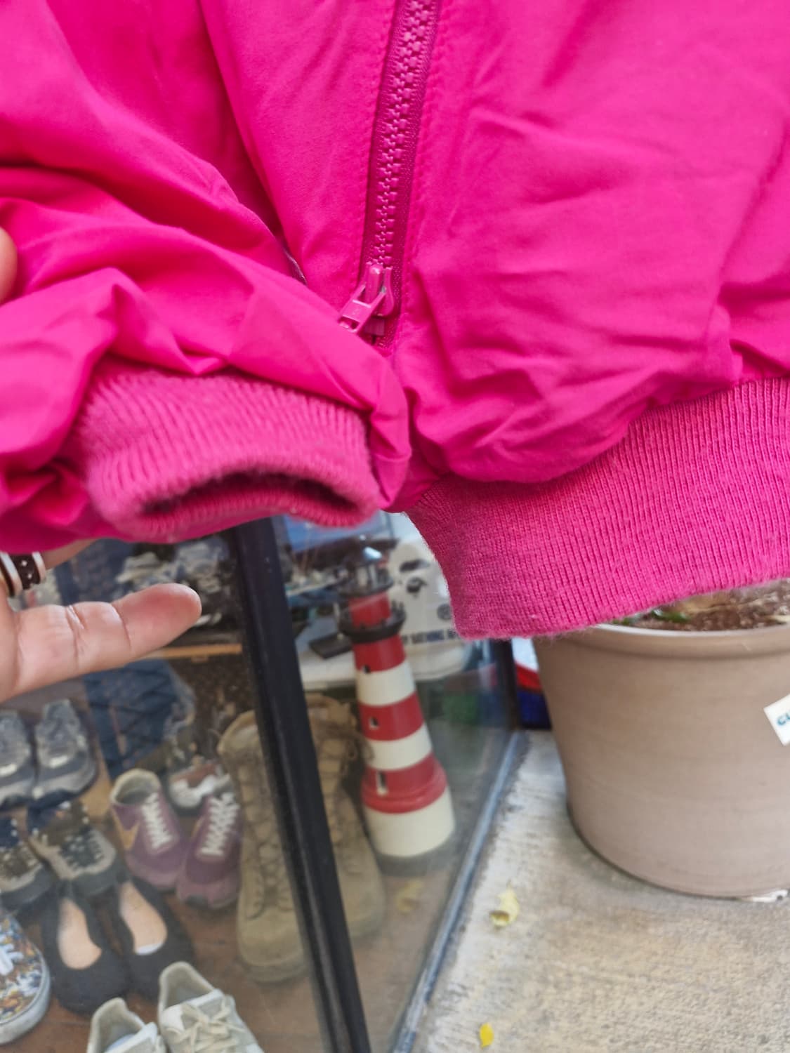 Z-112 90s 엘엘빈 나일론 웜업 자켓 체핑 상품이미지5