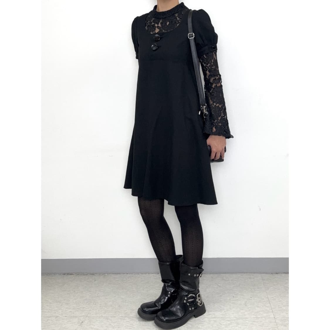 빈티지 블랙 레이스 고딕 블라우스 상품이미지6
