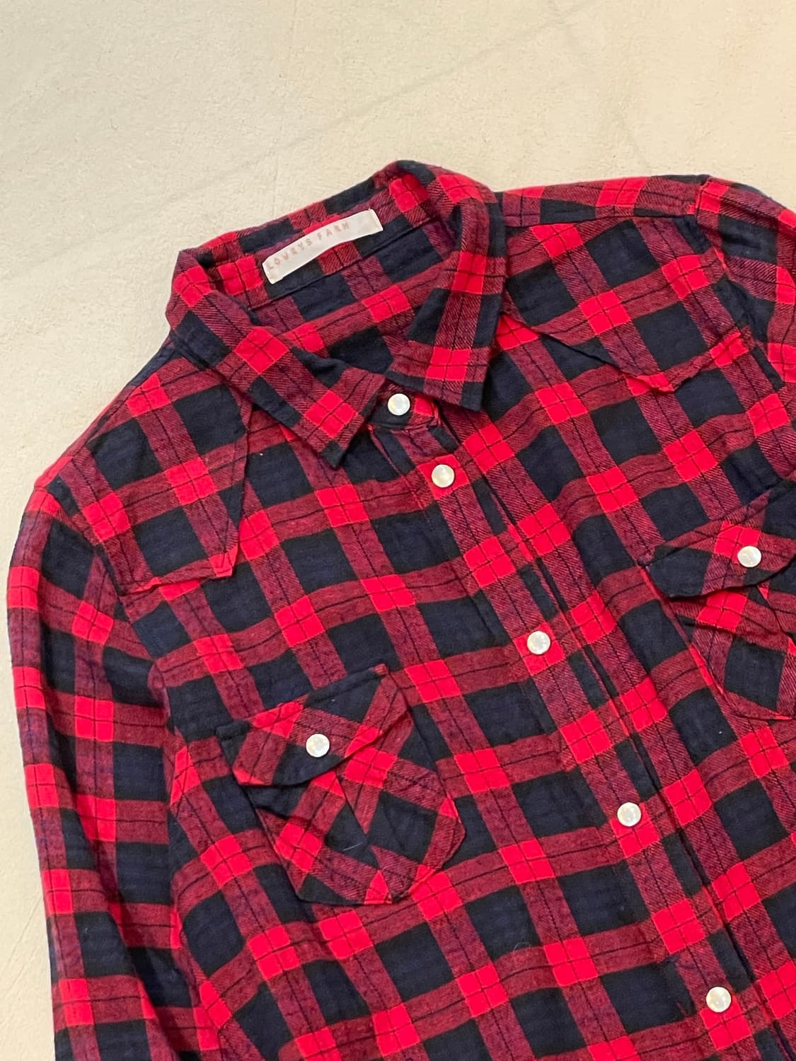 일본빈티지 웨스턴 체크셔츠 상품이미지3