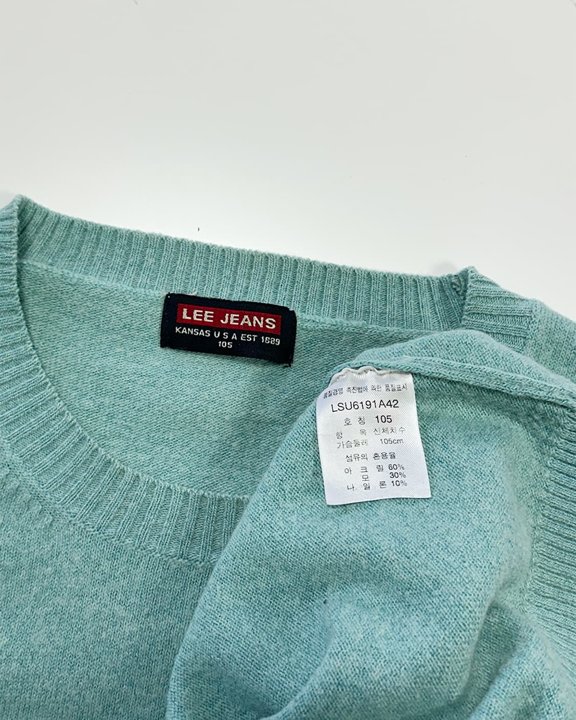 LEE 니트 민트 상품이미지4