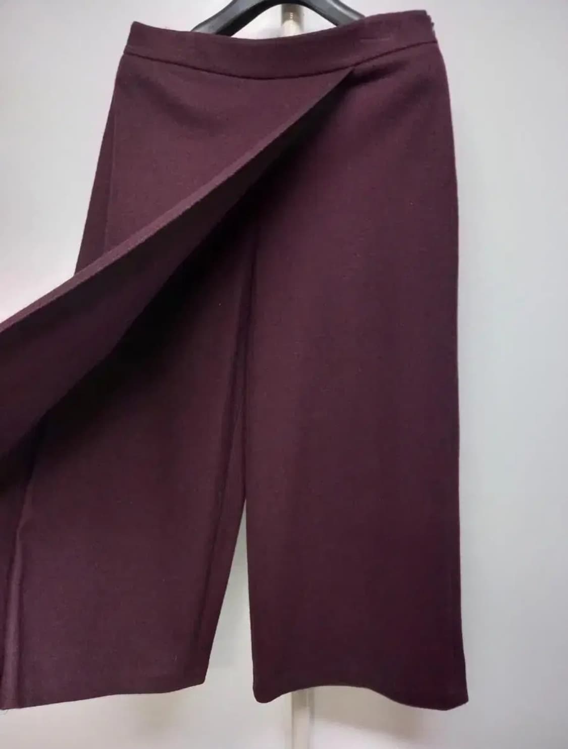 새 쉬즈미스  압축모 랩형 버건디일자통핏 팬츠 55 상품이미지4