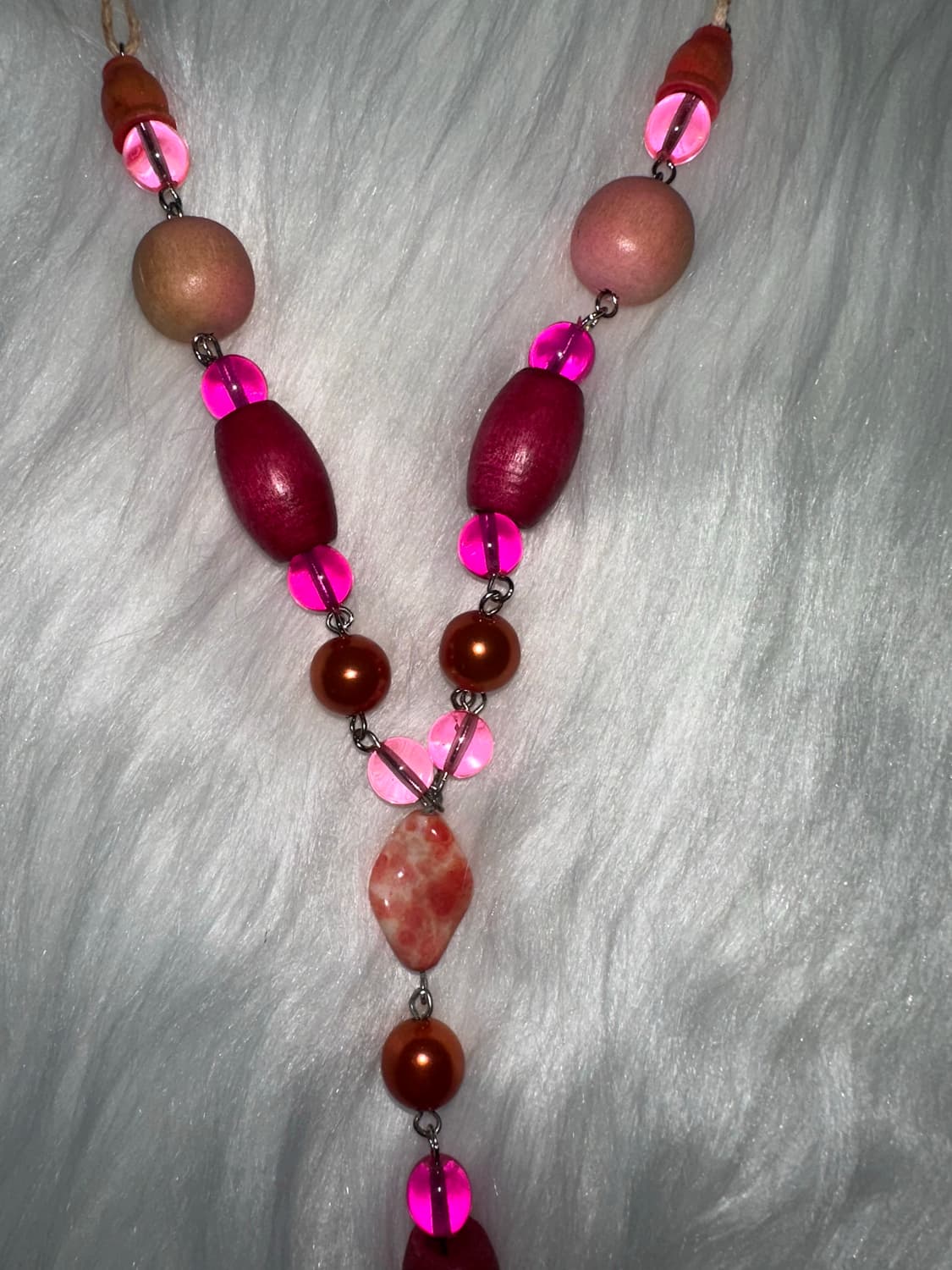 오리엔탈 빈티지 핑크 목걸이 상품이미지2