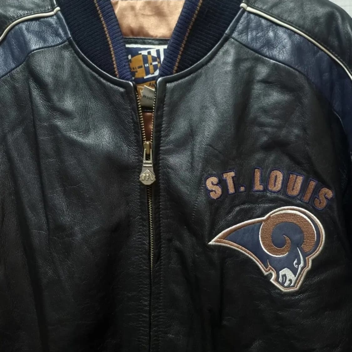 NFL 세인트루이스 램스 가죽자켓 M 상품이미지2