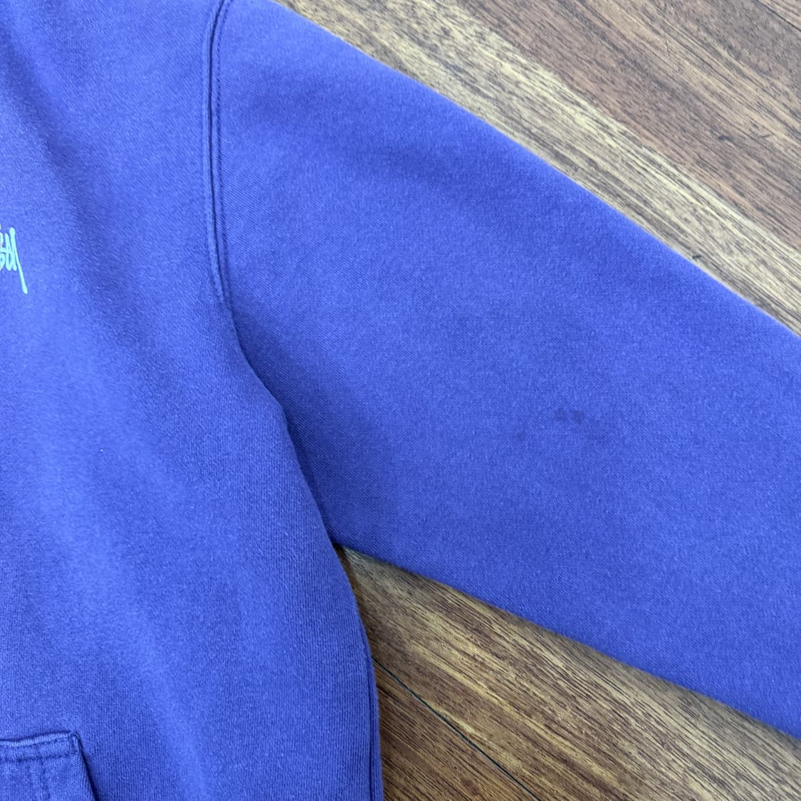 M 스투시 베이직 로고 퍼플 후드 티셔츠  상품이미지5