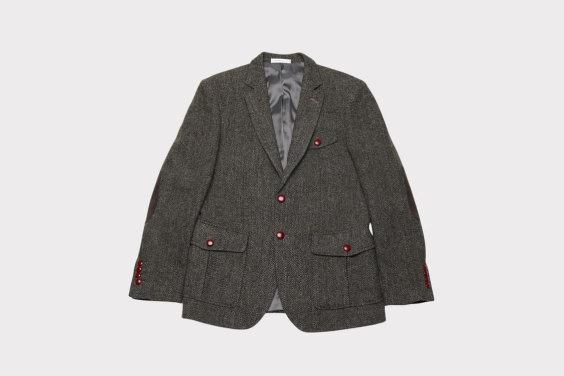 [L] 코모도 스퀘어 헤링본 엘보우패치 자켓 상품이미지1