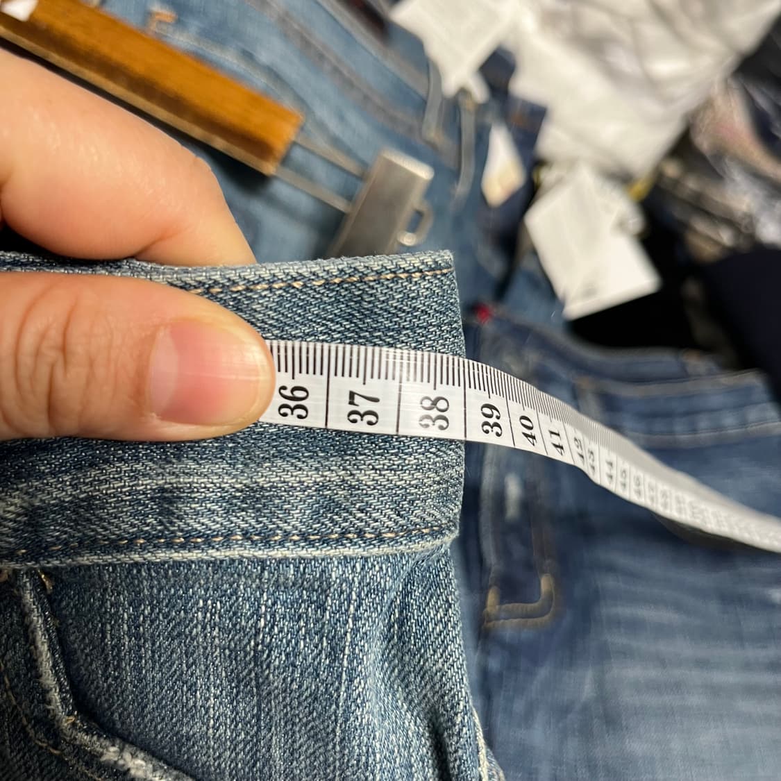 얼진 빈티지 데님 숏팬츠 27 새상품 상품이미지5