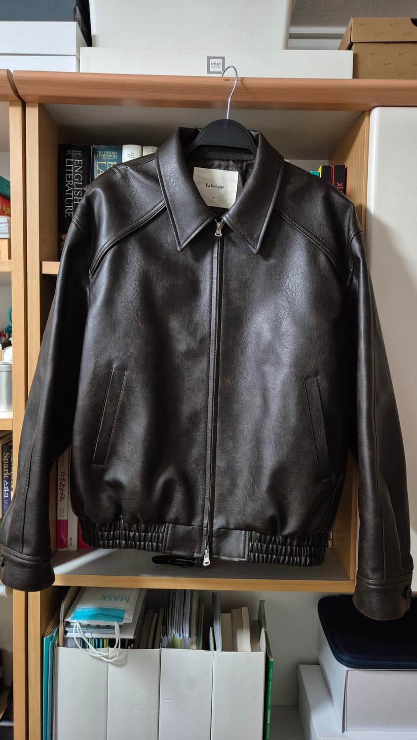 파브레가 비콘파이핑 레더자켓 다크브라운 3사이즈 상품이미지1