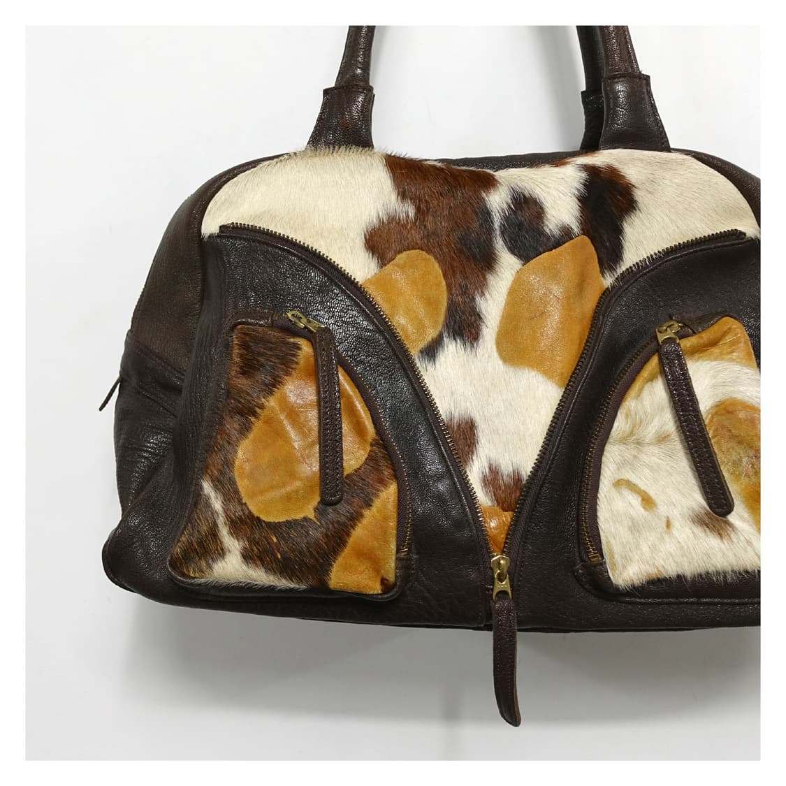 COWHIDE CALF HAIR FUR 카프헤어 송치 퍼 토트백 상품이미지4
