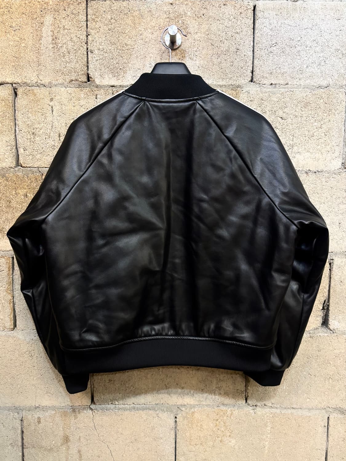 아디다스 삼선 레더 집업 점퍼 상품이미지2