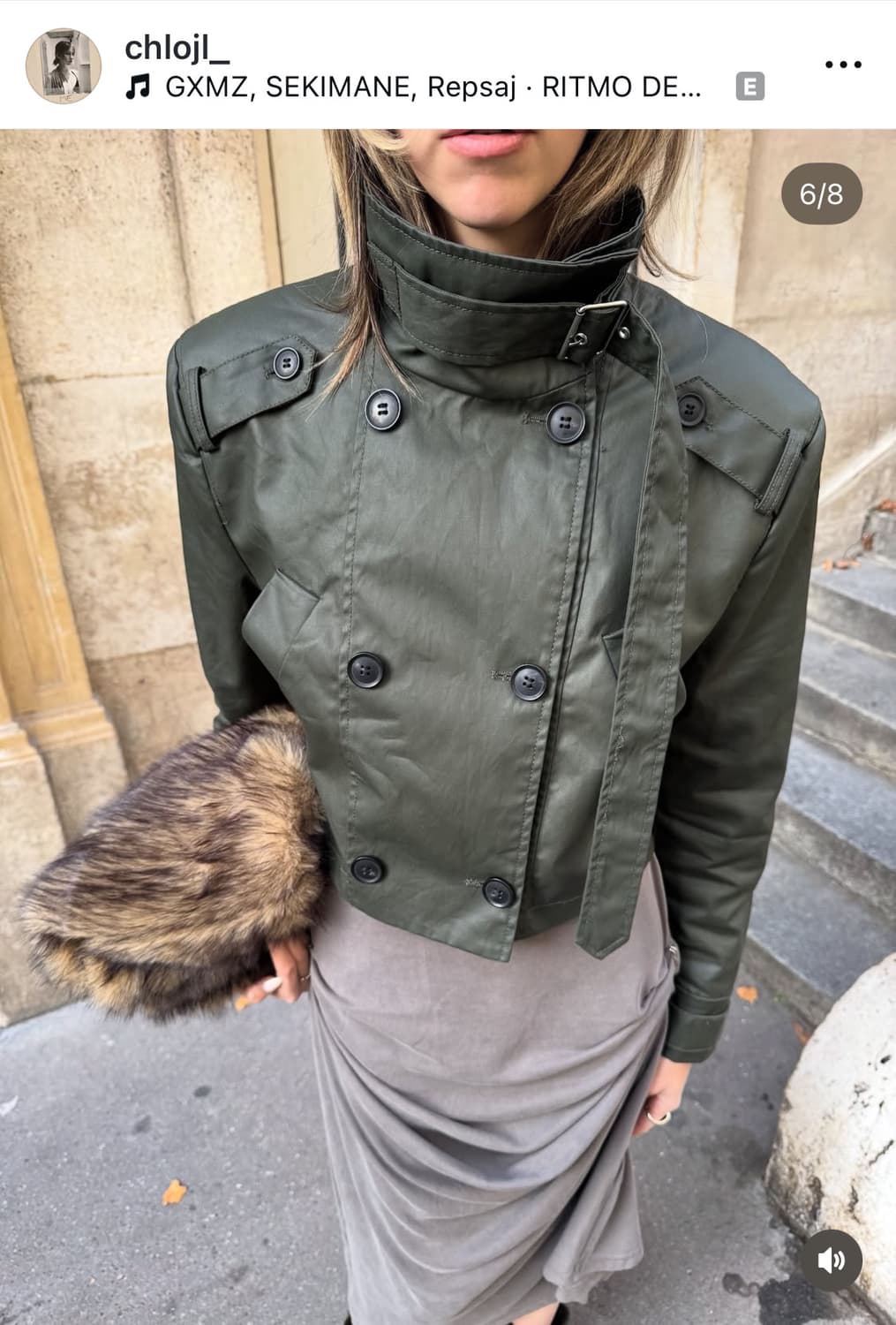 자라 왁스드 크롭 트렌치 자켓 xs 실사이즈 s 상품이미지3