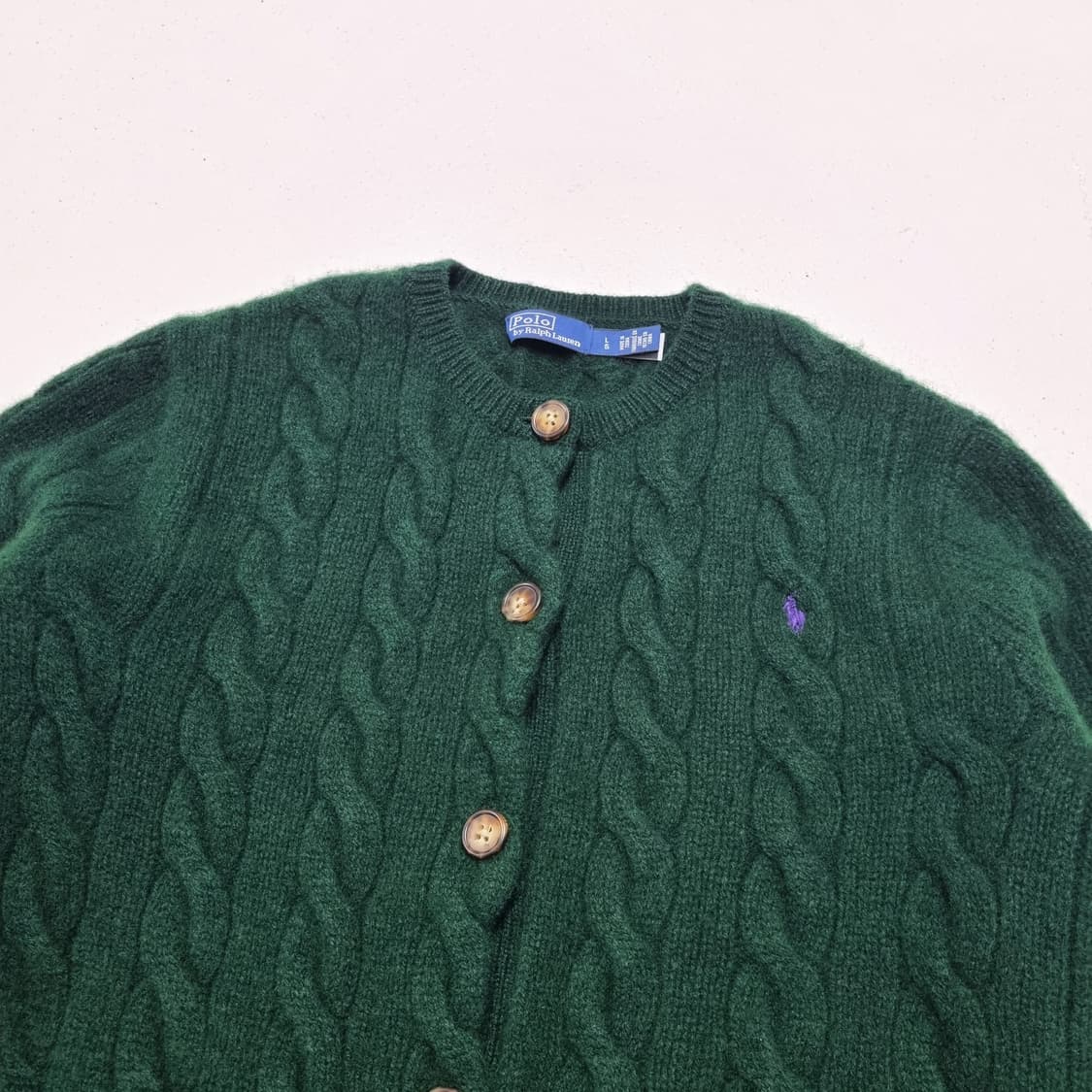 폴로랄프로렌 울캐시미어 케이블 가디건 - L 상품이미지5