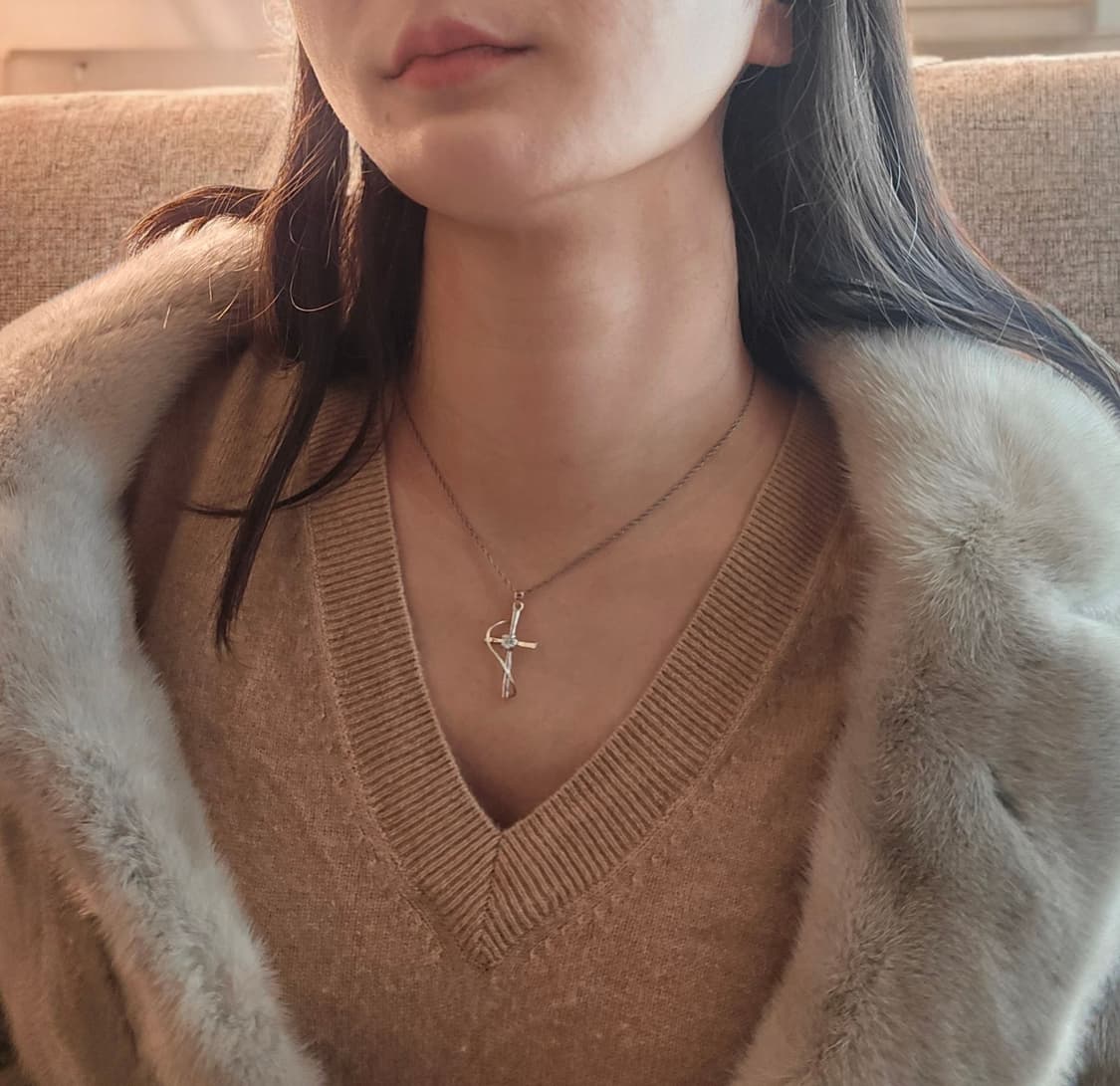 🇺🇸빈티지 십자가 실버 목걸이 상품이미지5