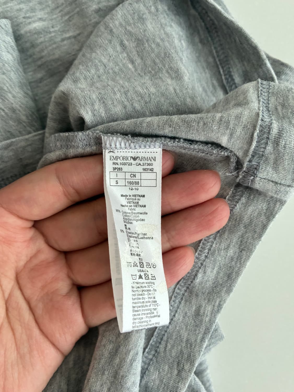 S) 엠포리오 아르마니 큐빅 탱크 탑 나시 그레이 상품이미지6