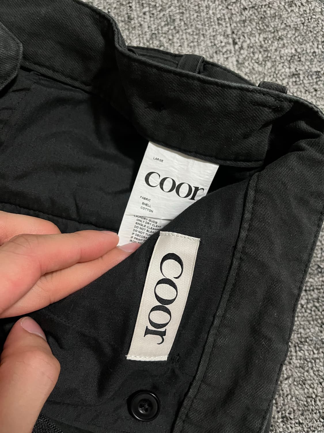 쿠어(coor) 셔링 컴뱃 트라우저 블랙 L사이즈 상품이미지6
