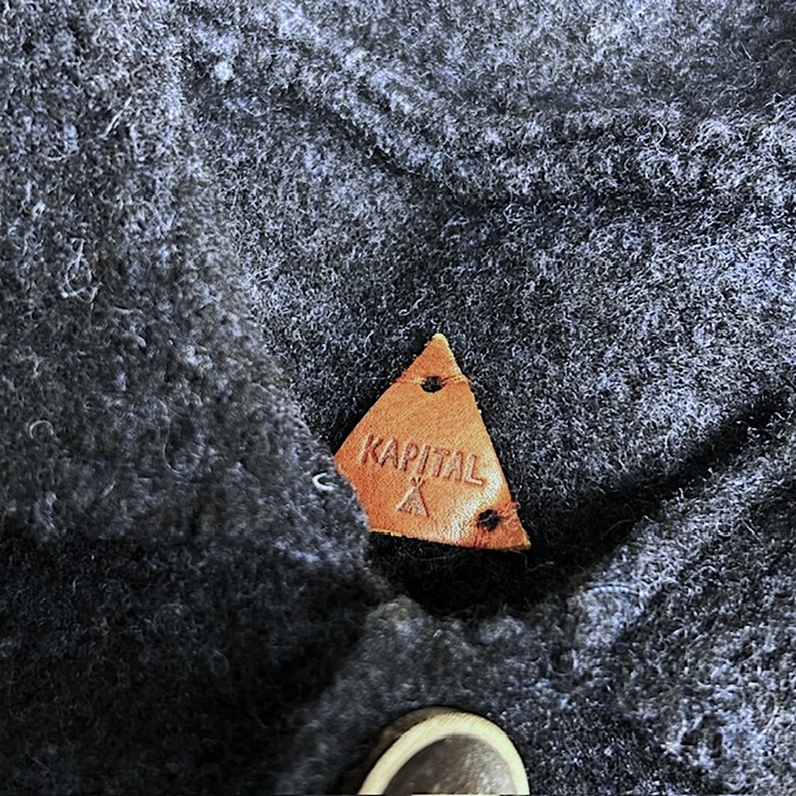 캐피탈 레이디스 가공 울 코트 블랙x네이비 상품이미지8