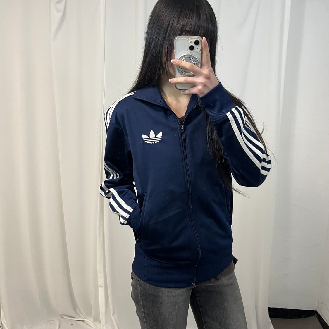 Adidas Firebird Navy Track Jacket 상품이미지1