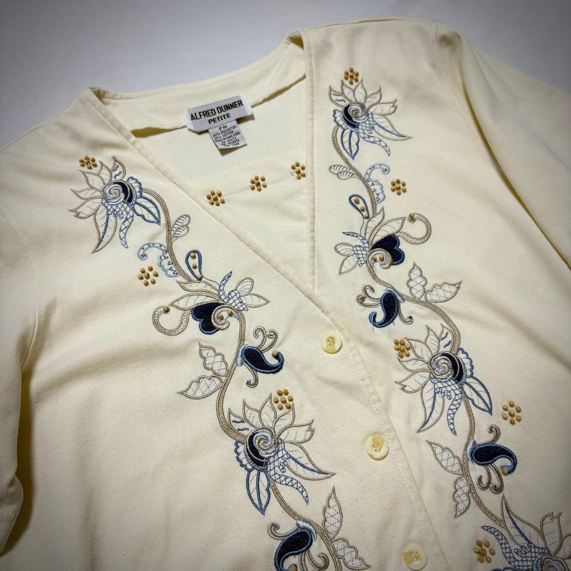 90s Alfred Dunner Floral Embroidery Card 상품이미지1