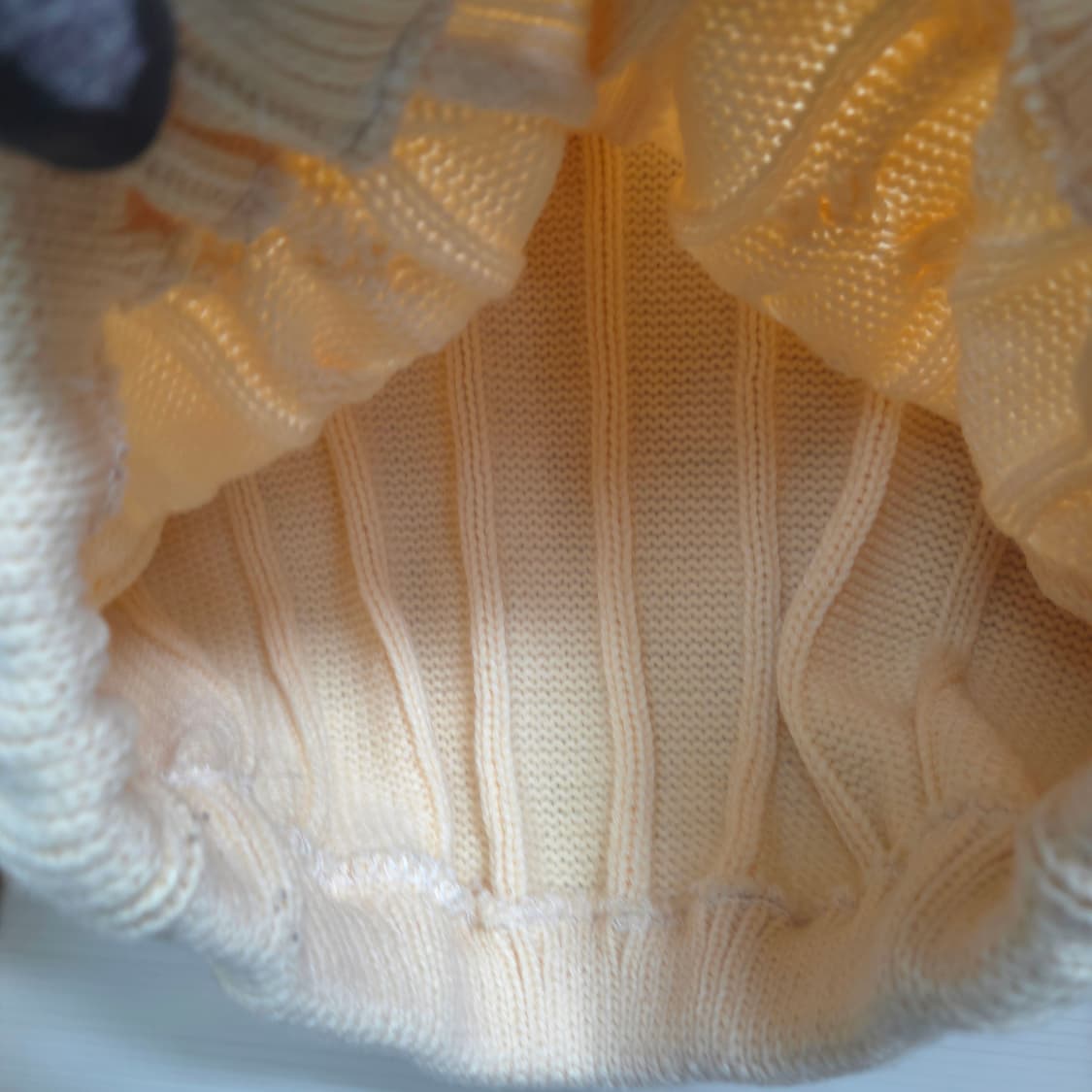 여55 라코스테 꽈배기 크롭 니트 가디건 (리폼) 상품이미지5