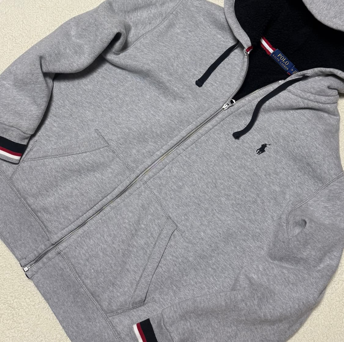 폴로 랄프로렌 그레이 후드집업 상품이미지3
