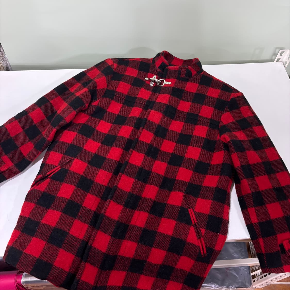 우먼L 폴로 랄프로렌 파이어맨 체크 울 자켓 상품이미지1