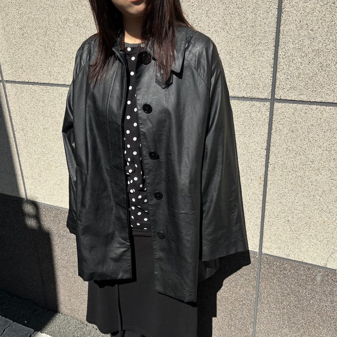 margiela mm6 faux leather wrap jacket 상품이미지3
