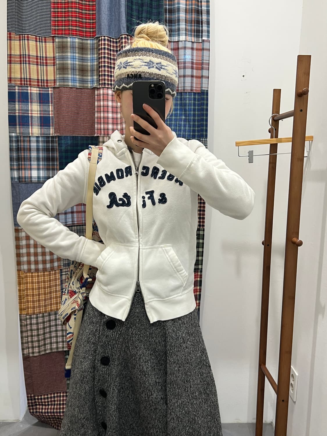 아베크롬비 화이트 후드집업 상품이미지3