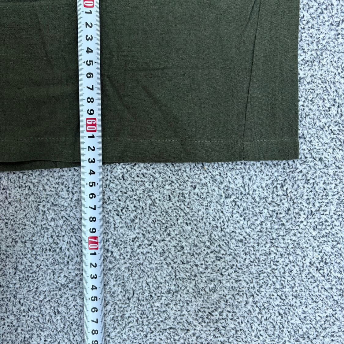 실측 남성 헨리넥 린넨 7부 셔츠 0416J 상품이미지6