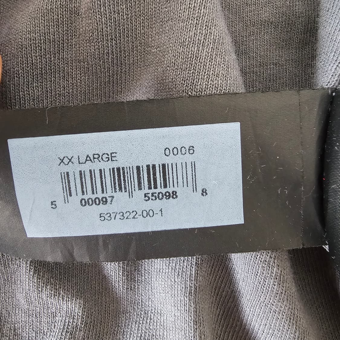 XXL 2XL 이지 YZY 집업 후드 다크 그레이 3회착 110 115 상품이미지10