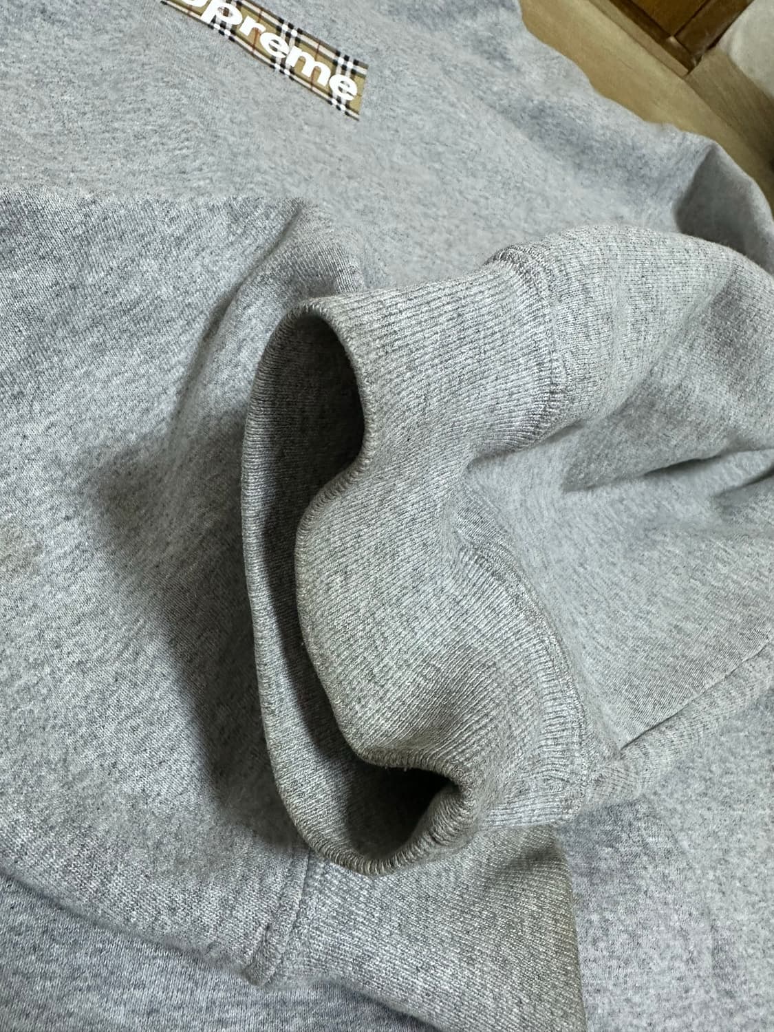 [XXL, 2XL] 슈프림 버버리 슈버리 박스로고 후드티 그레이 상품이미지8