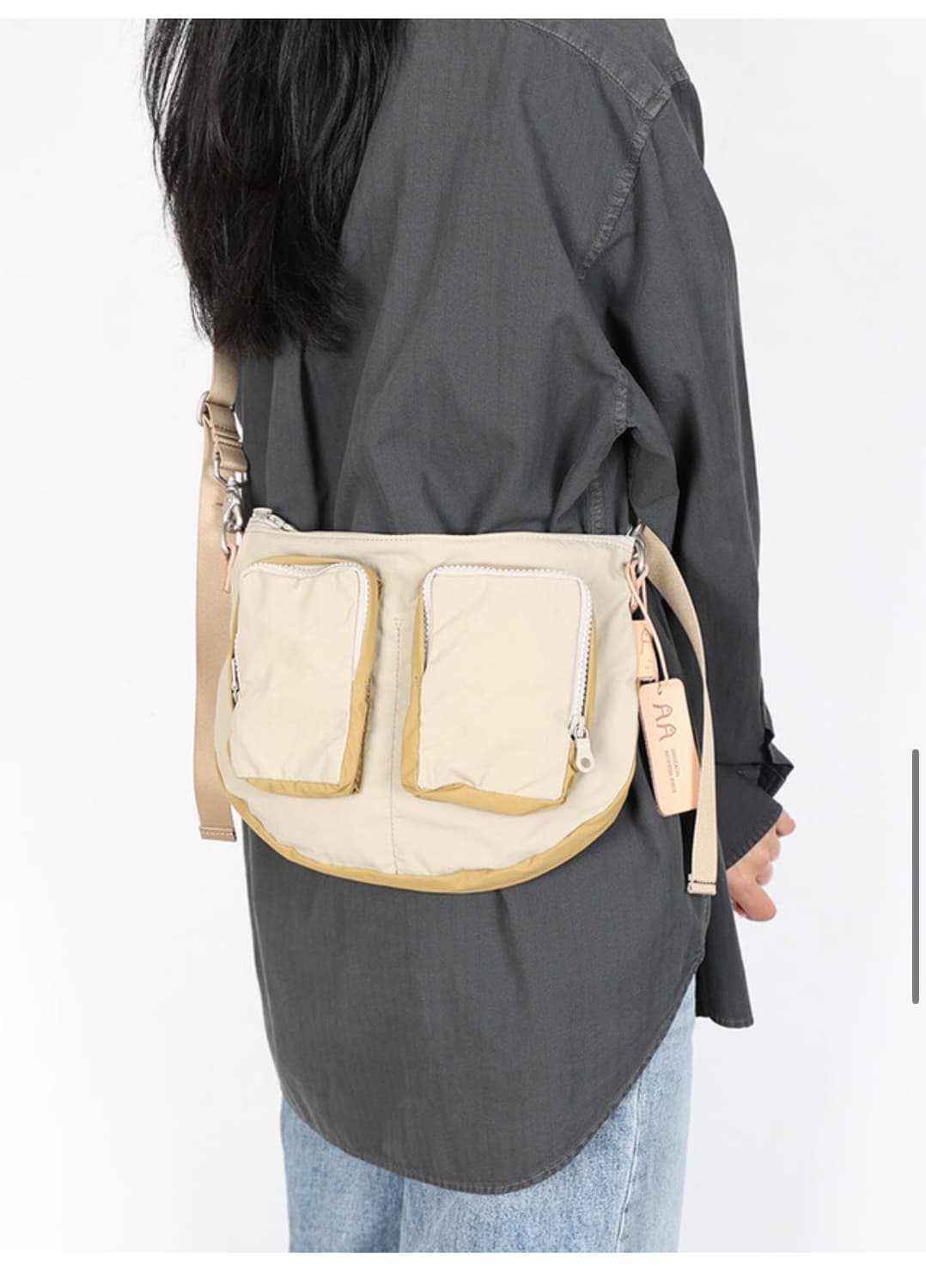 아미아칼바 나일론 바디백 (S) [투톤] 상품이미지3