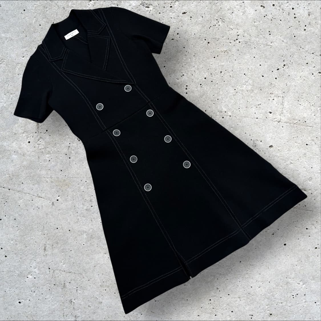 [36/S] 산드로 시에나 블랙 반팔 원피스 C622 상품이미지1